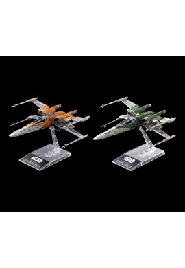 Bandai Star Wars Poe's X-Wing Fighter & X-Wing Fighter 1/144 scale Plastic Model Kit