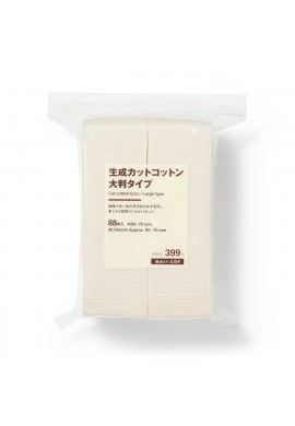 MUJI Cut Cotton Ecru No Bleaching Large Type 90x70mm 88pcs