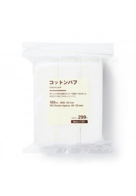 MUJI Cotton Puff Pads 60x50mm 189pcs