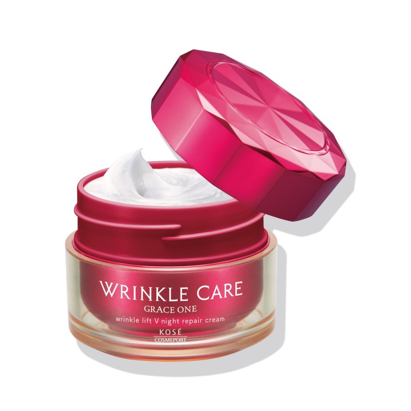 Kose Grace One Wrinkle Care Lift V Night Repair Cream | Japanstore
