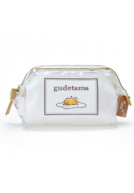 SANRIO Gudetama Clear Pouch with Wire (logo)
