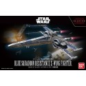 Bandai Star Wars Blue Squadron Resistance X-Wing Fighter 1/72 Scale Plastic Model Kit