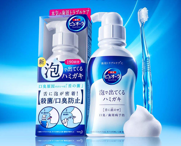 Kao Pure Oral Toothpaste & Mouth Wash Bubbles