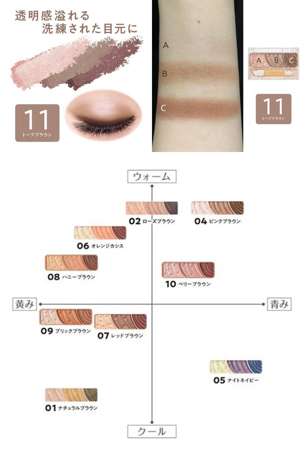 CEZANNE Tone Up Eyeshadow