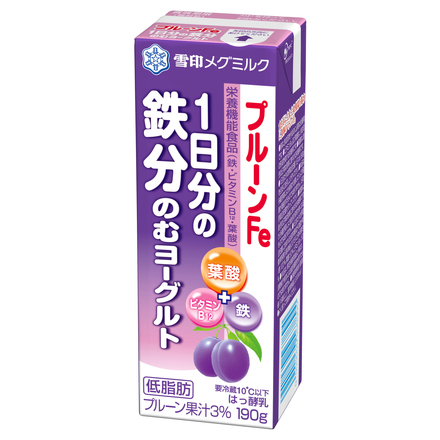 MEGMILK SNOW BRAND Prune Fe Daily Iron Yogurt Drink